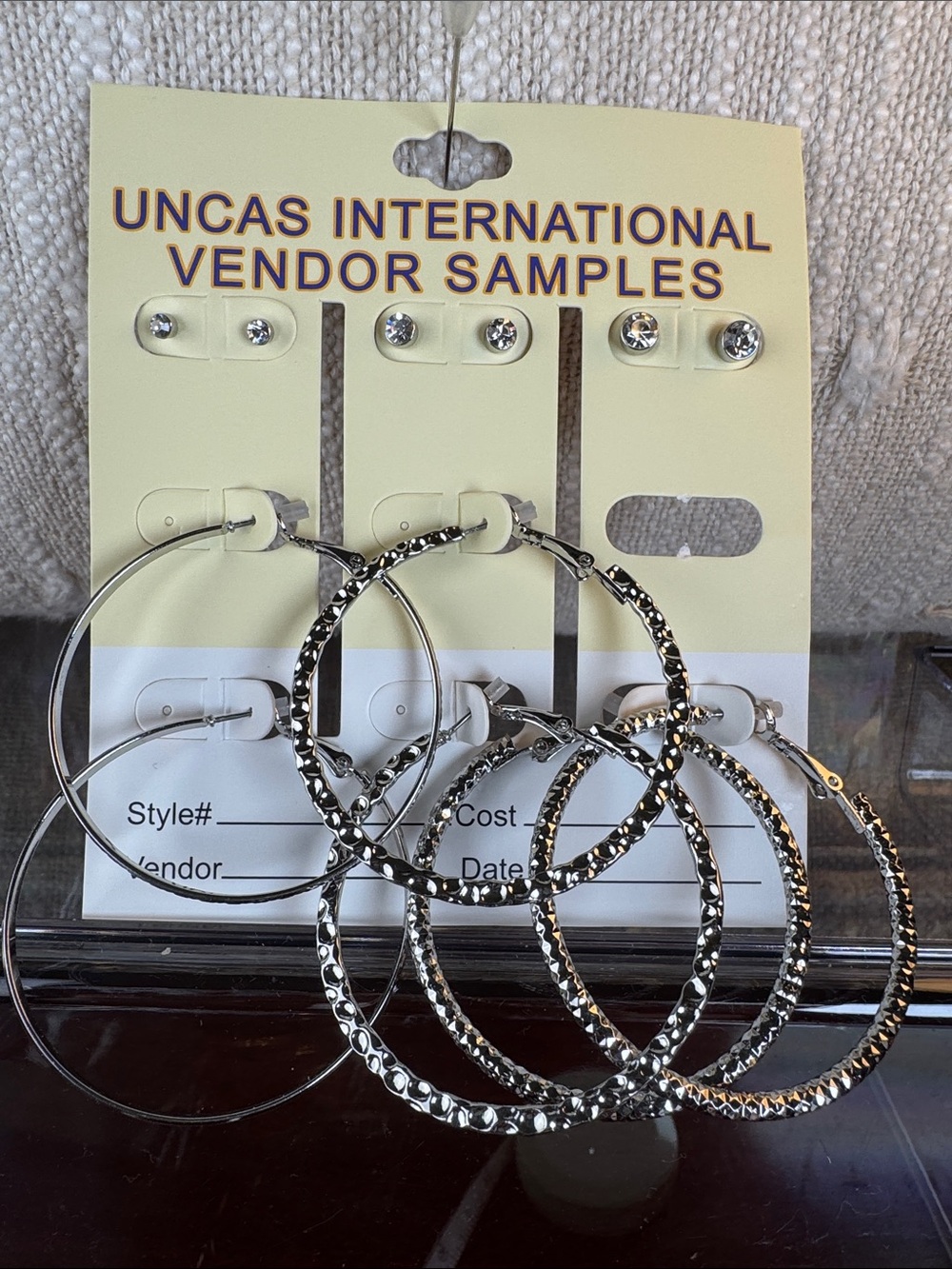 0790-Uncas‎ International Silver Hoop Earring Pack